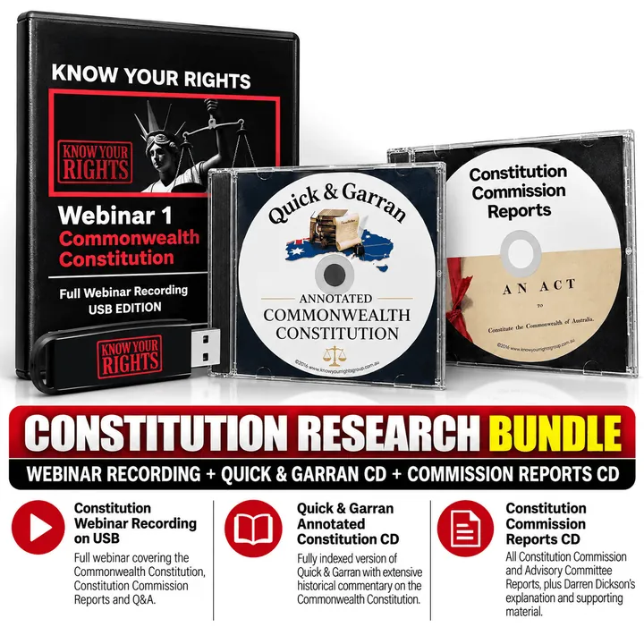 Constitution Webinar, Quick & Garran Disc & Constitution Commission Report Bundle