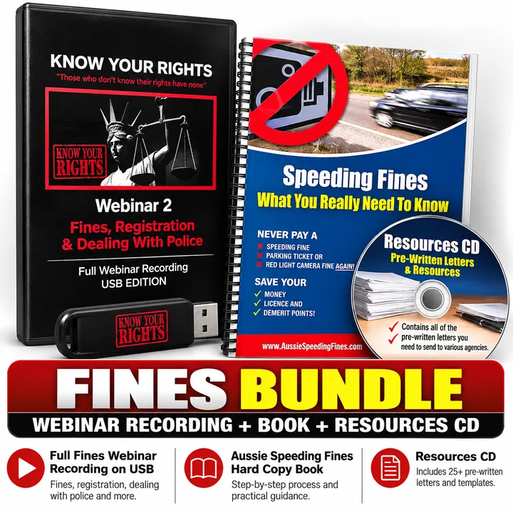 Fines Webinar & Aussie Speeding Fines Book Bundle